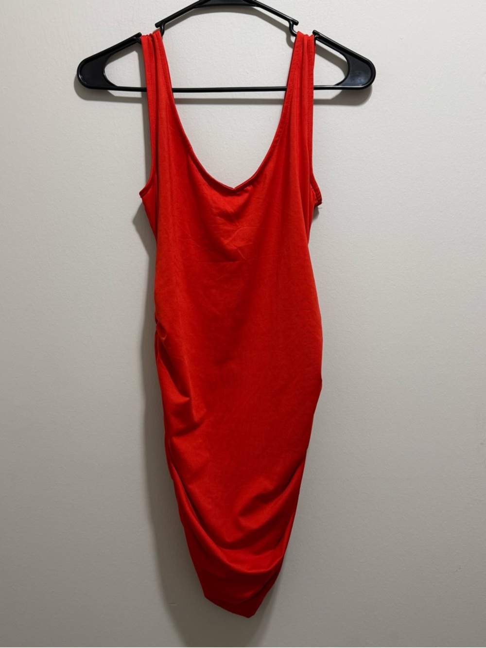 SHESHOW M Red Rouched Dress